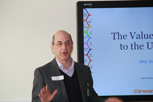 Gary Weinstein speaking on the Value of Soft Skills to the UK economy